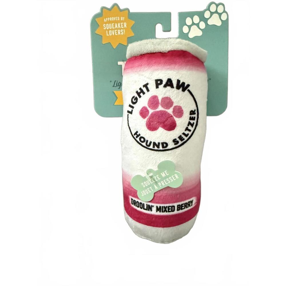 Light Paw Hound Seltzer Plush Dog Toy - Droolin' Mixed Berry
